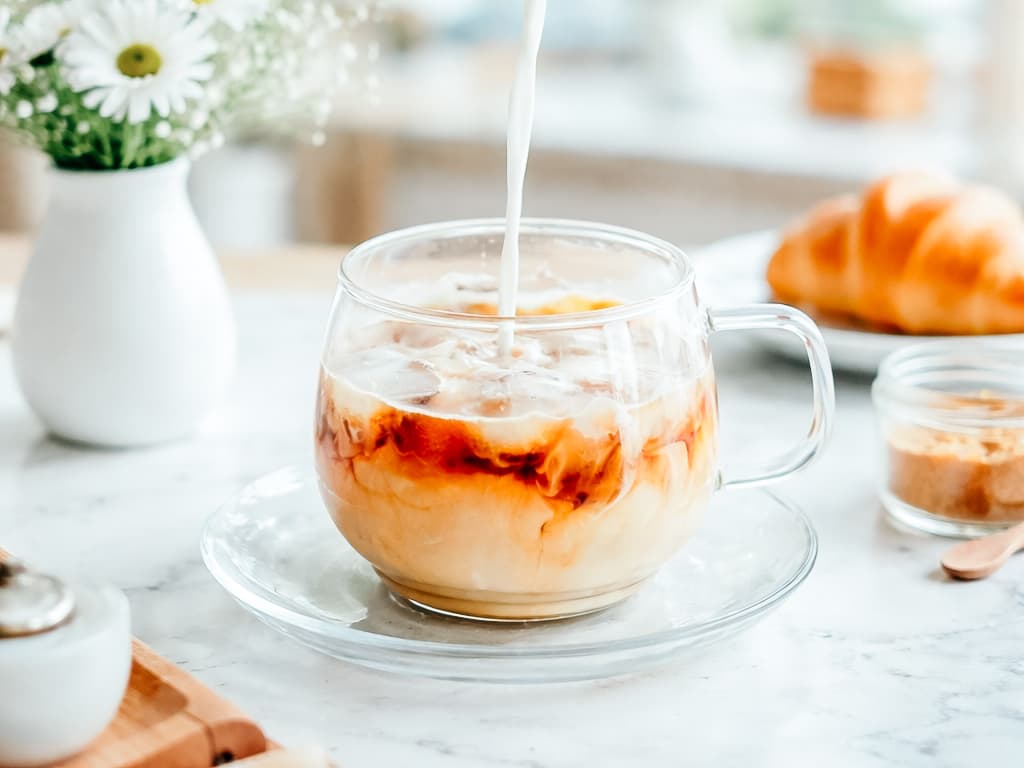 カフェラテのスタイリング撮影